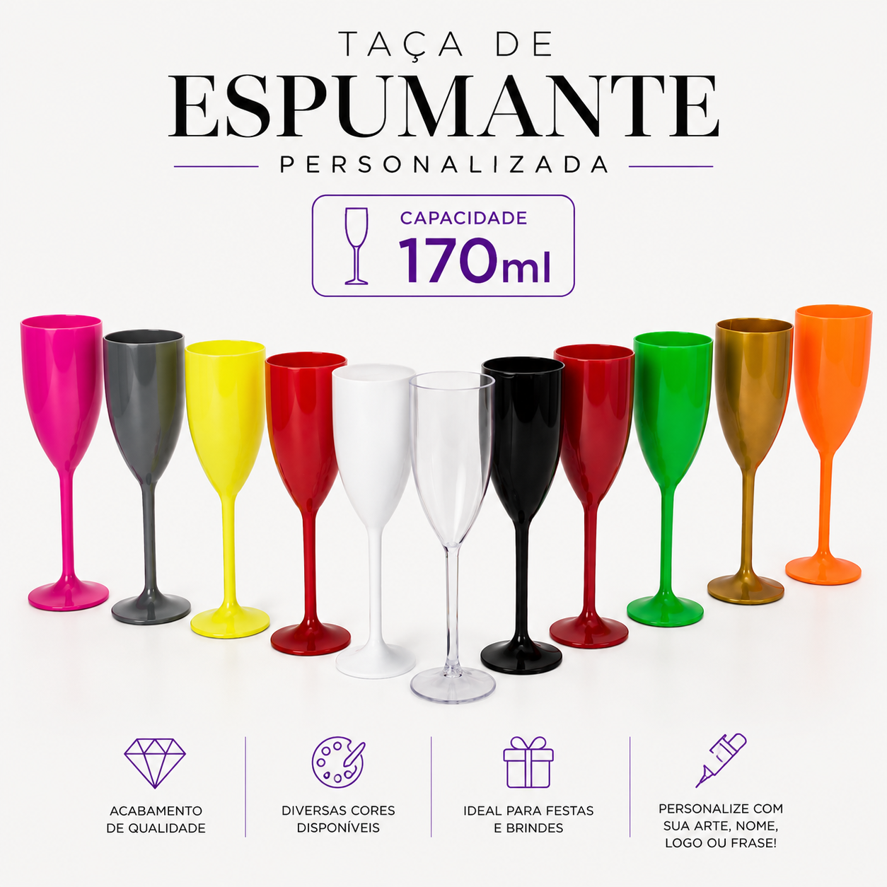 Taça Champagne Personalizada